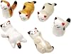 Honbay 6PCS Cute Ceramic Cat Chopsticks Rest Rack Stand Holder for Chopsticks, Forks, Spoons, Knives, Paint Brushes
