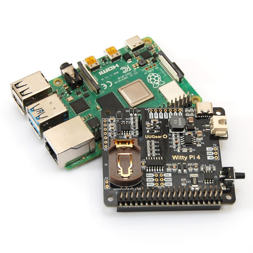 Witty Pi 4 : horloge en temps réel et gestion de l'alimentation pour Raspberry Pi, Witty Pi 4 prend en charge tous les modèles Raspberry Pi avec un en-tête 40 broches tels que 4B, 3B+, 3B, 3A+, 2B,