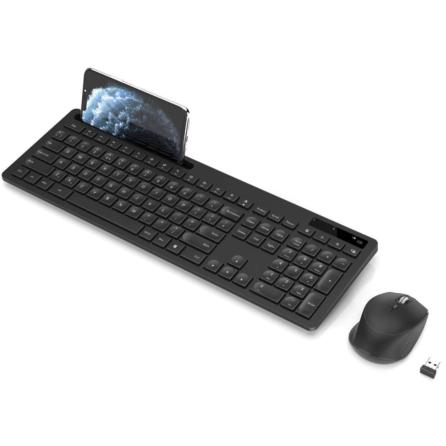 Buy Wireless Keyboard and Mouse Set Keyboard with Phone Holder