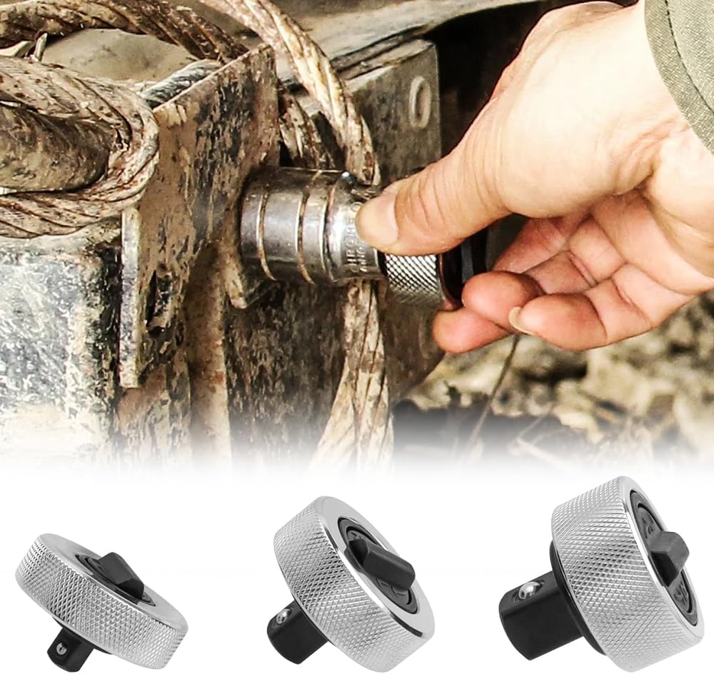 Treki 3PCS Mini Llave de Carraca de Rueda Llave de Trinquete Reversible Mini Llave de Tubo de Trinquete 1/4 "3/8" 1/2" Palma de Trinquete de Dedo Reversible Llave de Trinquete de Acero Entero