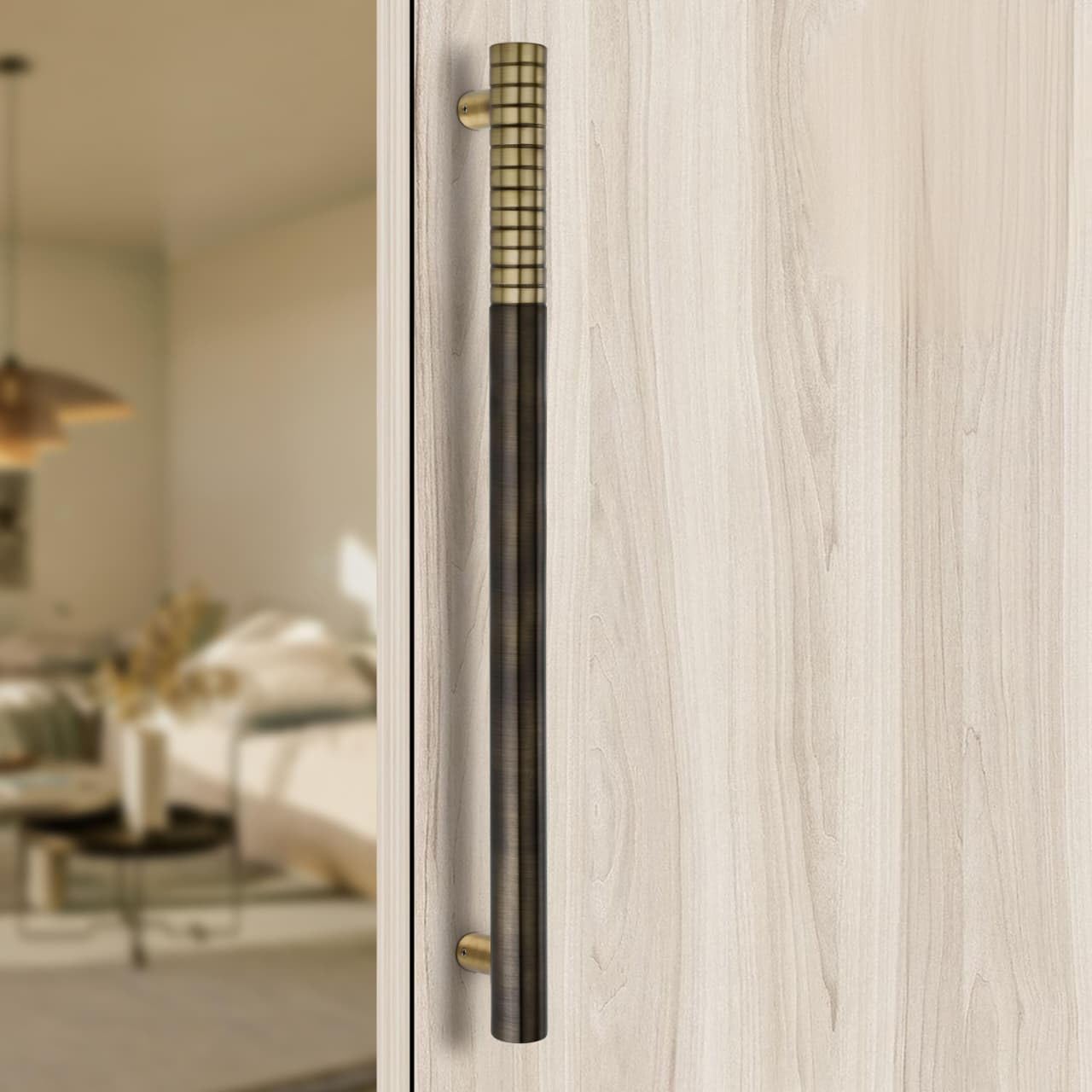 ALDEN 24 inch Main Door Handle/Handle for Glass and Wooden Door/Pull and Push Stainless Steel Door Handle (Nickel Silver) (Pack of 1) — Amazon image 6