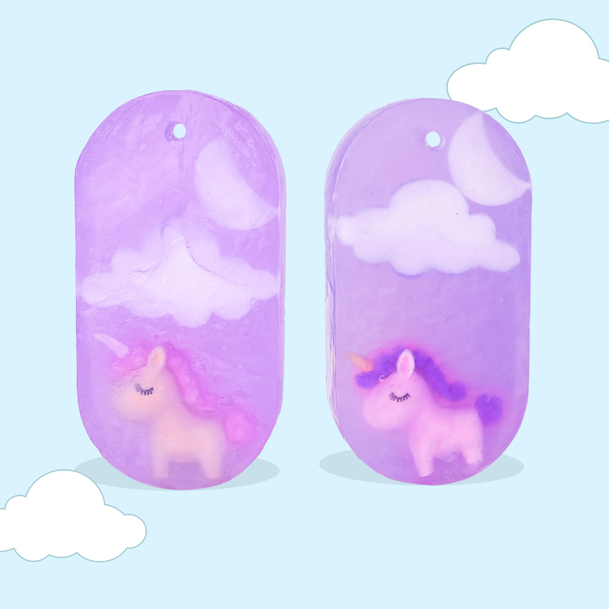 The Little Lookers Soap with Unicorn Eraser| Handmade/Handcrafted & Hand cut| Kids friendly Organic Soap for All skin with moon and star details (120 gms approx.)(Unicorn, Pack Of 2)