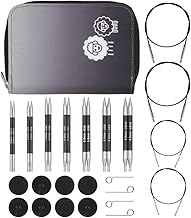 KnitPro Karbonz Midi Interchangeable Needle Set 4"(10cm) | 7 US Sizes (2.5 to 10)