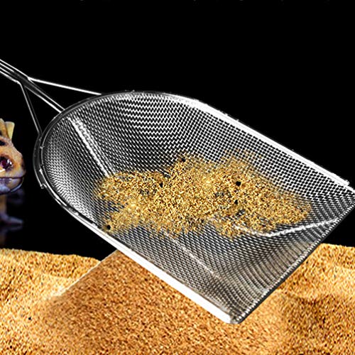 POPETPOP 2Pcs Réptil Areia Fina Malha Colher Dragão Barbudo Lagarto Réptil Terrário de Areia Pá Maca