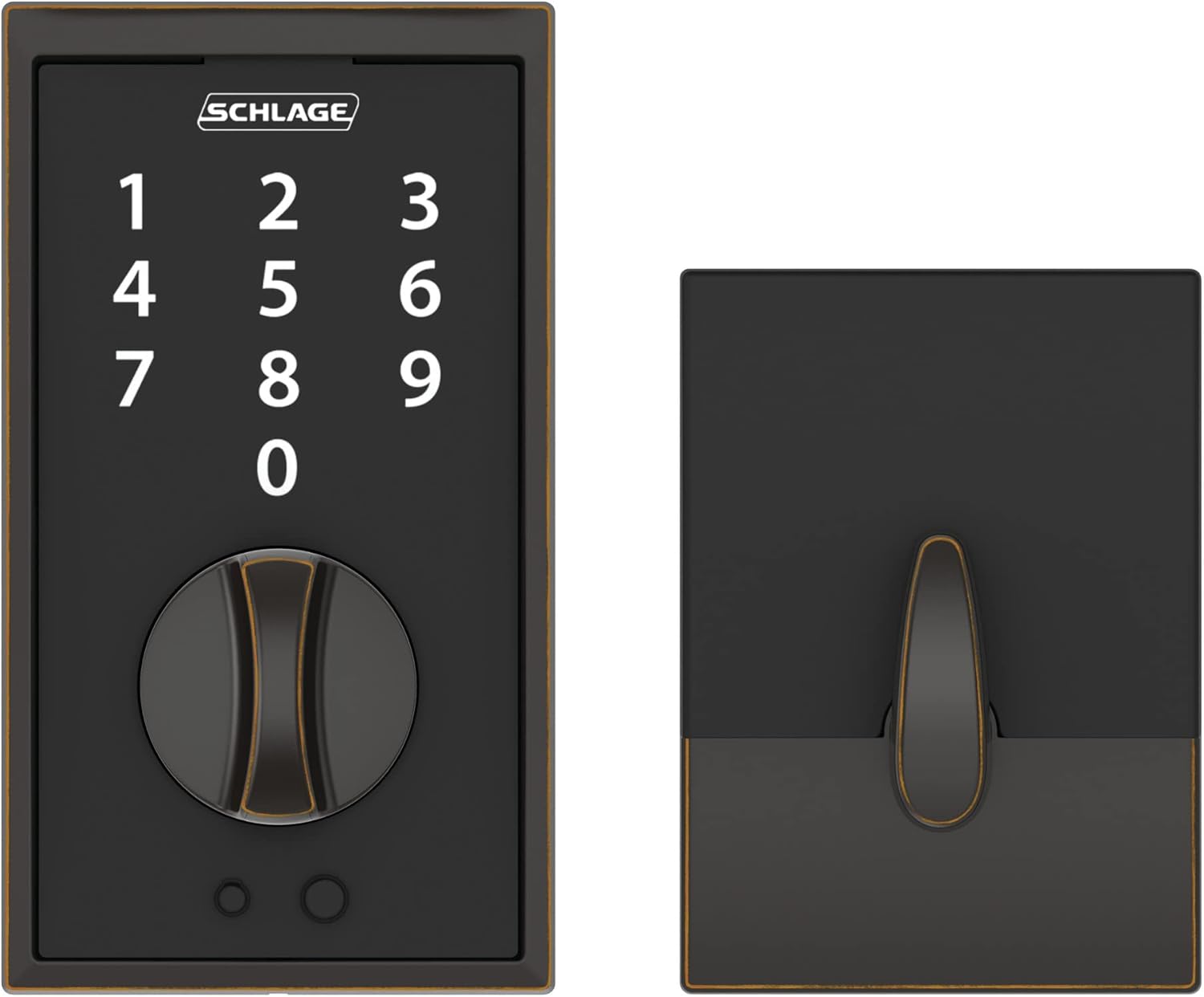 Exclusive Discount 60% Price Schlage BE375 CEN 716 Touch Century Deadbolt Electronic Keyless Entry Lock, Aged Bronze