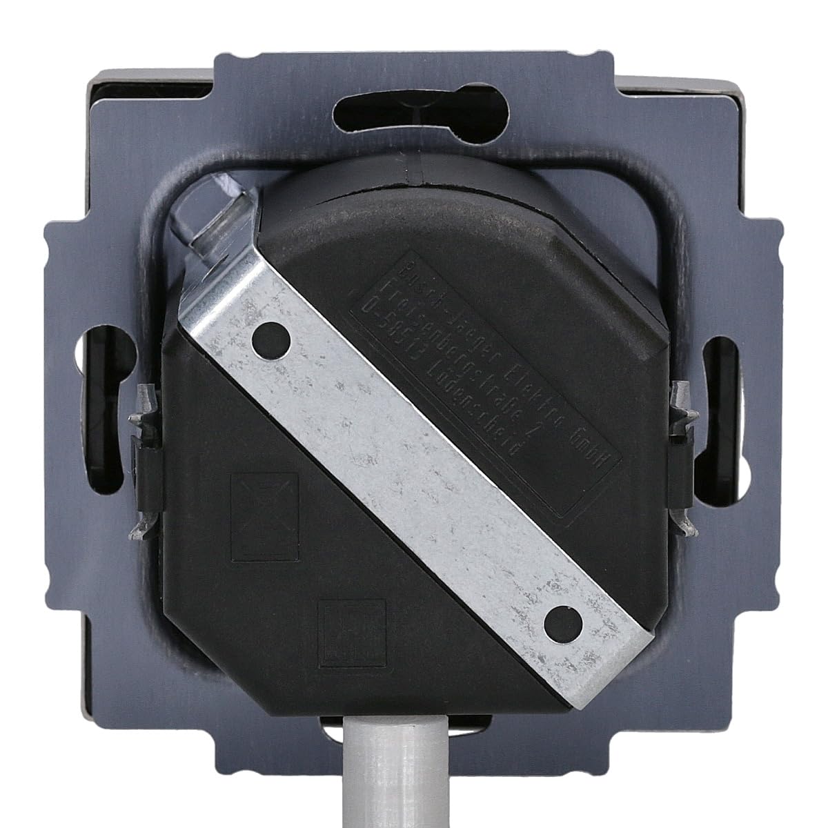 BUSCH-JÄGER, LED-Drehdimmer (LED Dimmer) 6523 U-102 (6523U 102) 6523U102 mit Zentralscheibe 6540-866-102 in PUR Edelstahl