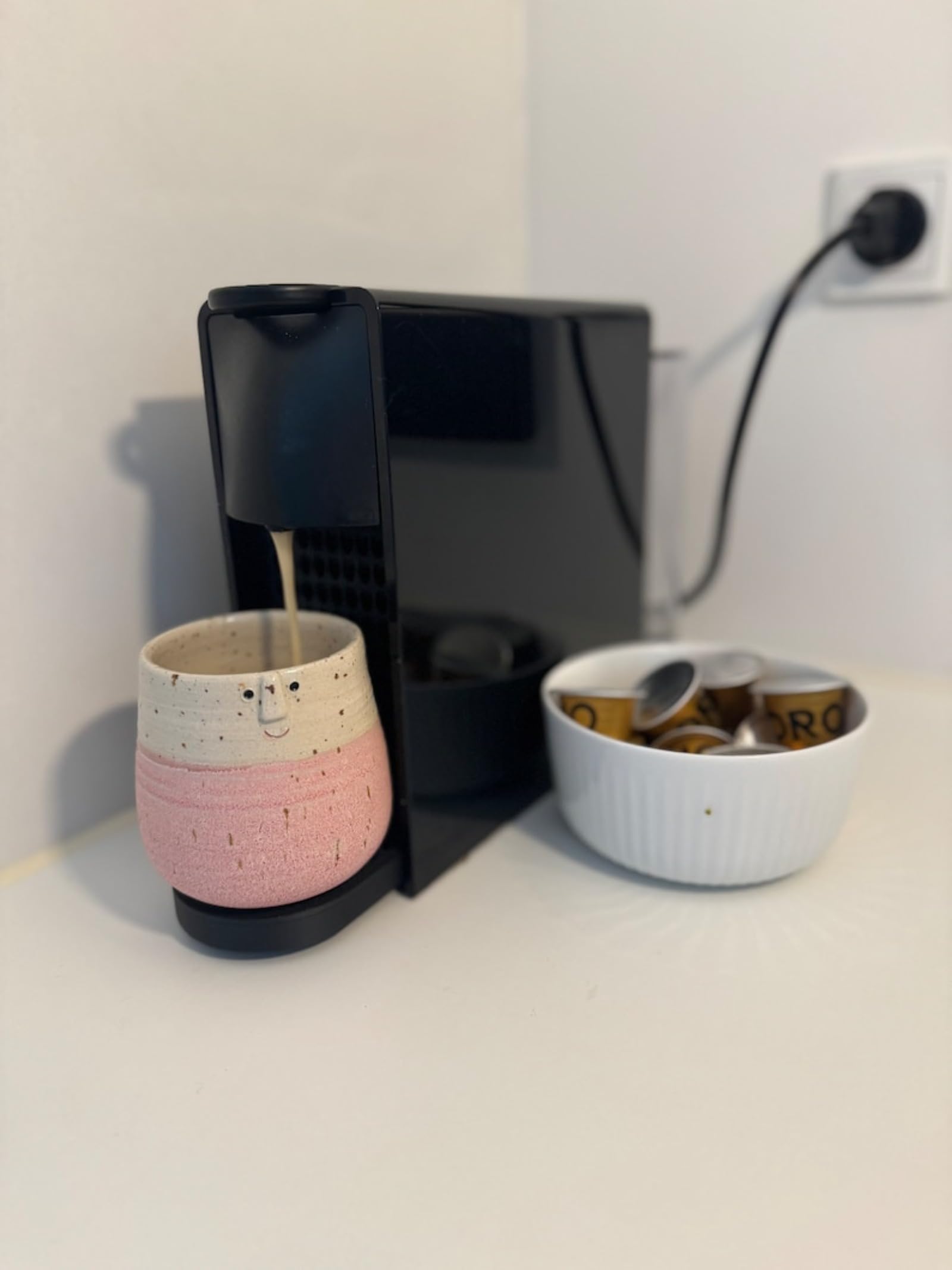 i Abtropfschale, kompatibel mit allen Tassen unter 11 cm, schwarzes Kaffee-Zubehör für ordentliches Brühen und einfache Reinigung