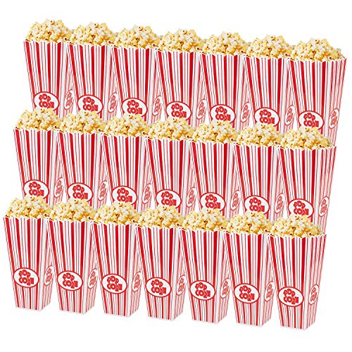 Tebery Paquete de 21 cajas de palomitas de maíz reutilizables para palomitas de maíz, 19,5 x 10 cm