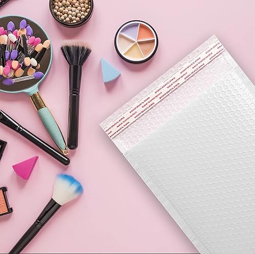 Miniatura 10 de Immuson Sobres blancos de burbujas de polietileno de 8.5 x 11 pulgadas, 25 bolsas de envío autoselladas, bolsas de embalaje, sobres acolchados de