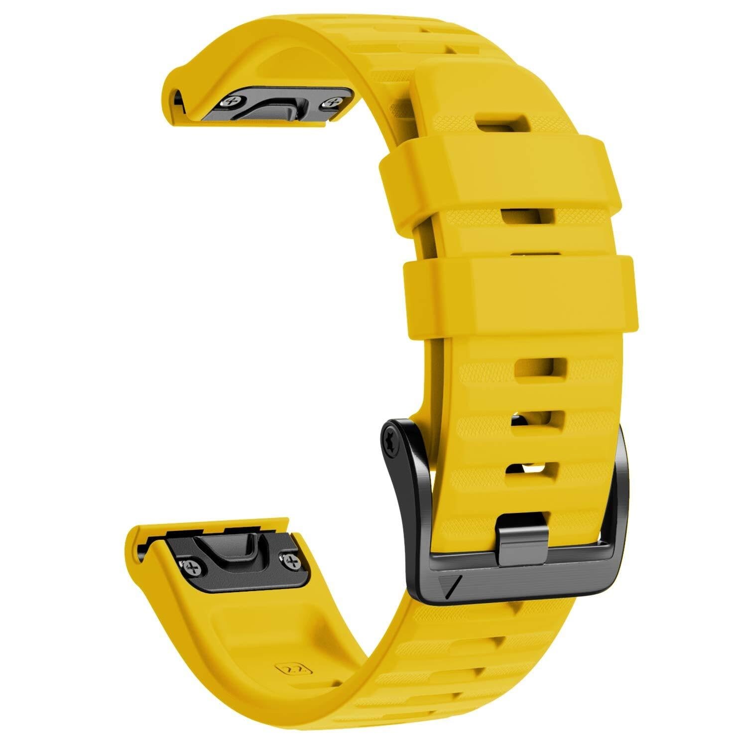 BHOLSA For Fenix 8 Watchbands 22mm Band For Fenix 7/Fenix 6 Pro/Fenix 5/Fenix 5 Plus/Forerunner 935/Forerunner 945/Approach S60/Quatix 5 Watchband(Yellow)