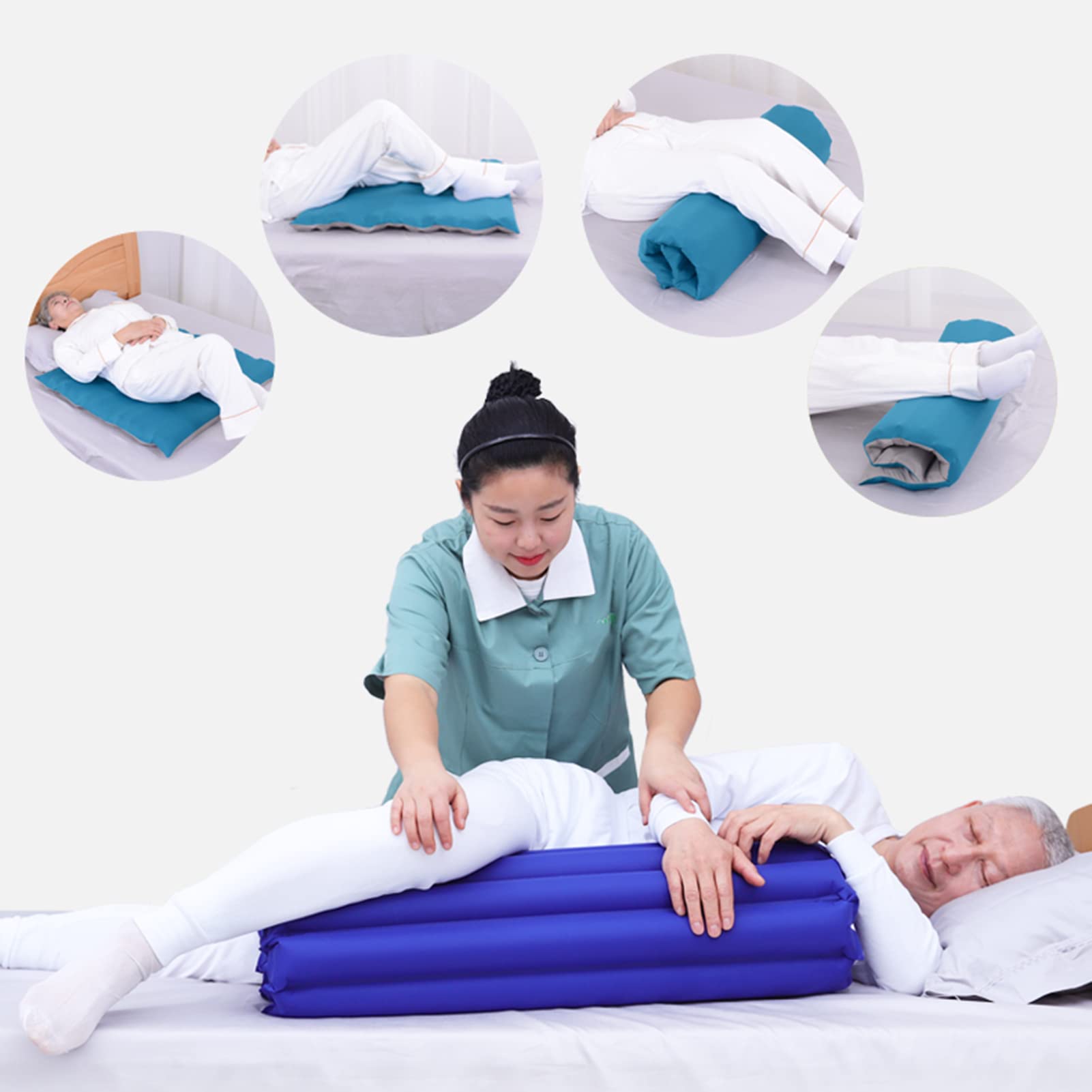 Cojín Antiescaras para Cama- Previene Las Úlceras por Presión,Cojín De Colchón Inflable Prevención Antiescaras Transpirable Ancianos