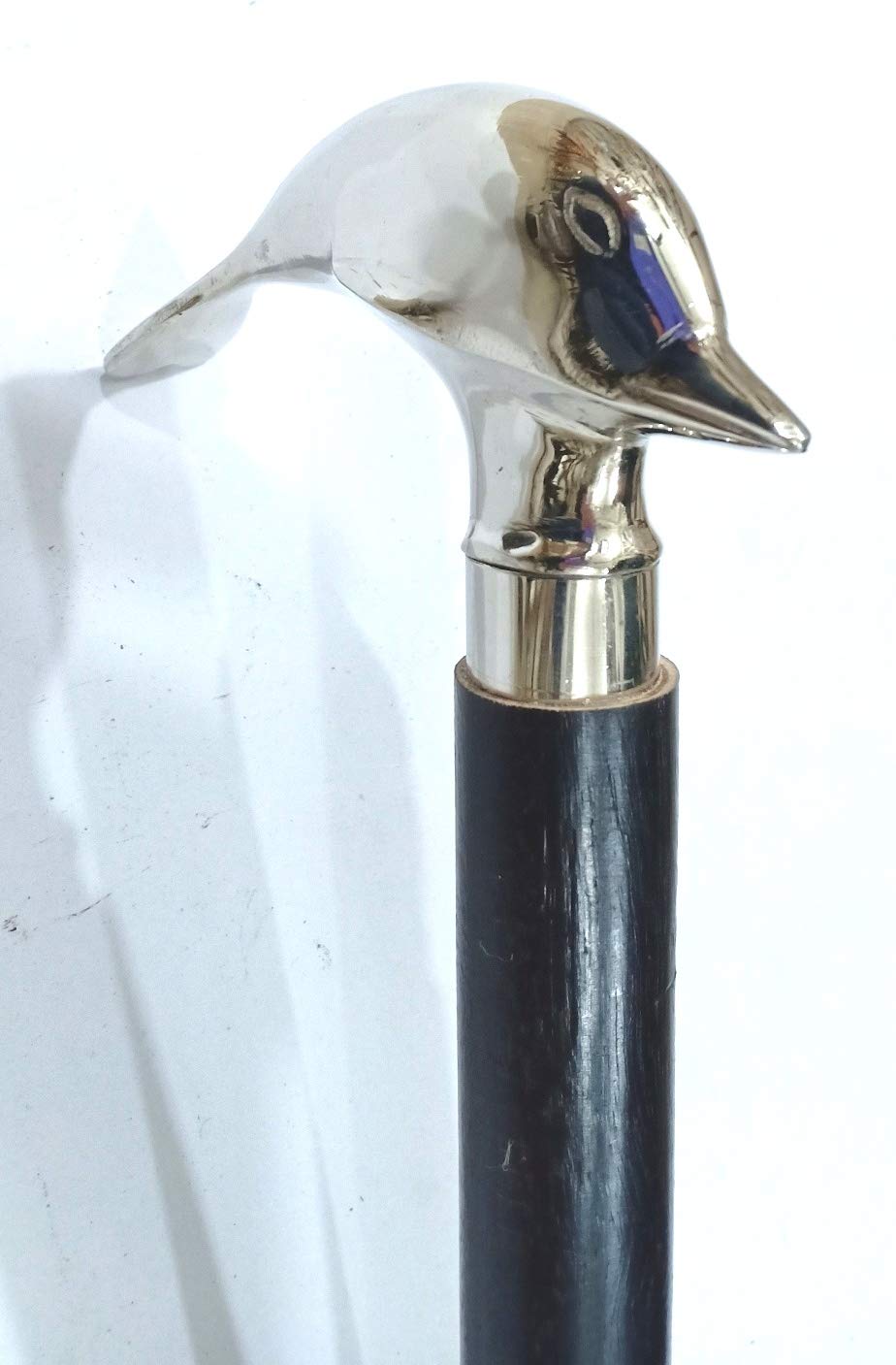 Nautical Dolphin Fish Handle Walking Stick Vintage Marine Maritime, Chrome, 36 Inches - Image 4