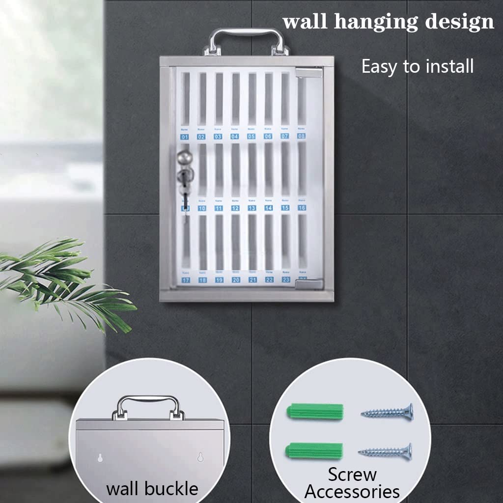 Caja de Almacenamiento metálica para teléfonos móviles, con Cerradura y Llaves, para la Escuela, la Oficina, el Gimnasio, el hogar y el Garaje. Organizador Seguro de 12 Compartimentos en Col