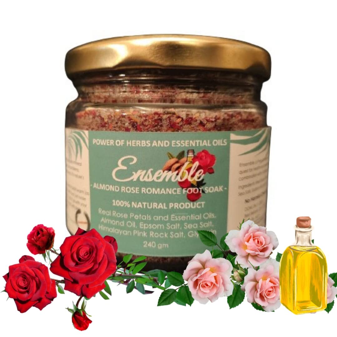 Ensemble Rose Romance Natural Bath & Foot Soak for Relaxation and Pain Relief | 240 gm…