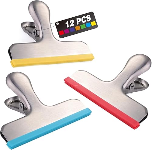 Miniatura 9 de House Again juego de 12broches para bolsas cubiertos de silicona, no más bordes afilados, con 3colores diferentes, perfectos para bolsas de