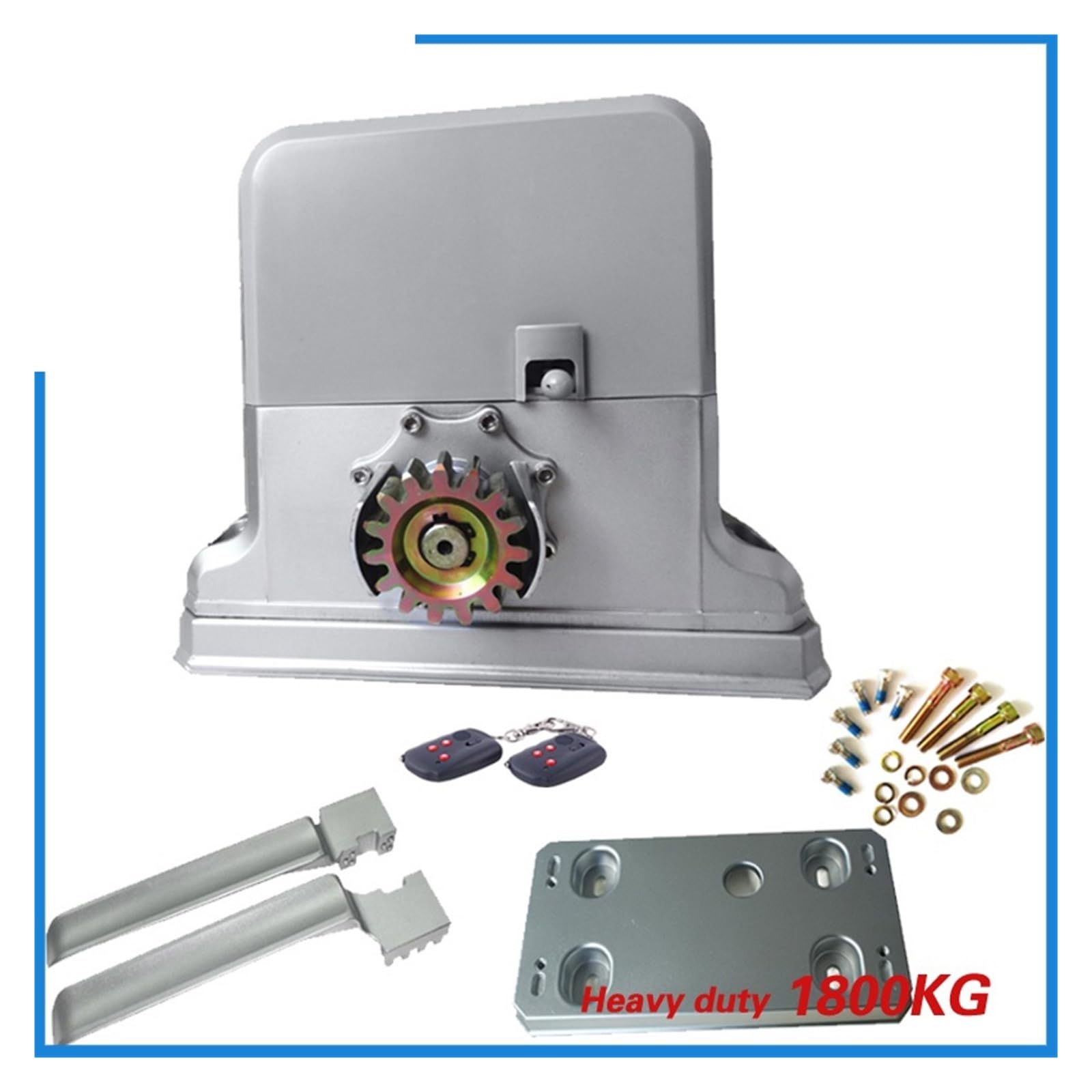 Galo Operatore for cancelli scorrevoli e apricancello scorrevole/rotolante for cancelli industriali domotici - 1800 kg Non arrugginito(Kit4)