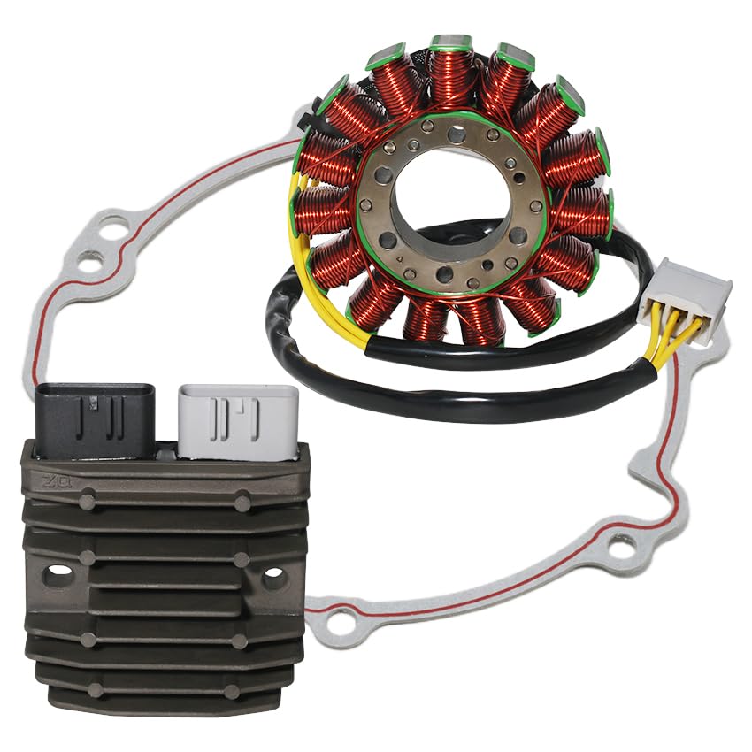 Stator Coil Rectifier Stator Gasket for Kawasaki ZX1400 ZZR1400 2006-2017 for Kawasaki ZX1400 Ninja ZX-14 2006-2011 for Kawasaki ZX1400 Ninja ZX-14R ABS 2012-2021 Stator Coil Rectifier Stator Gasket
