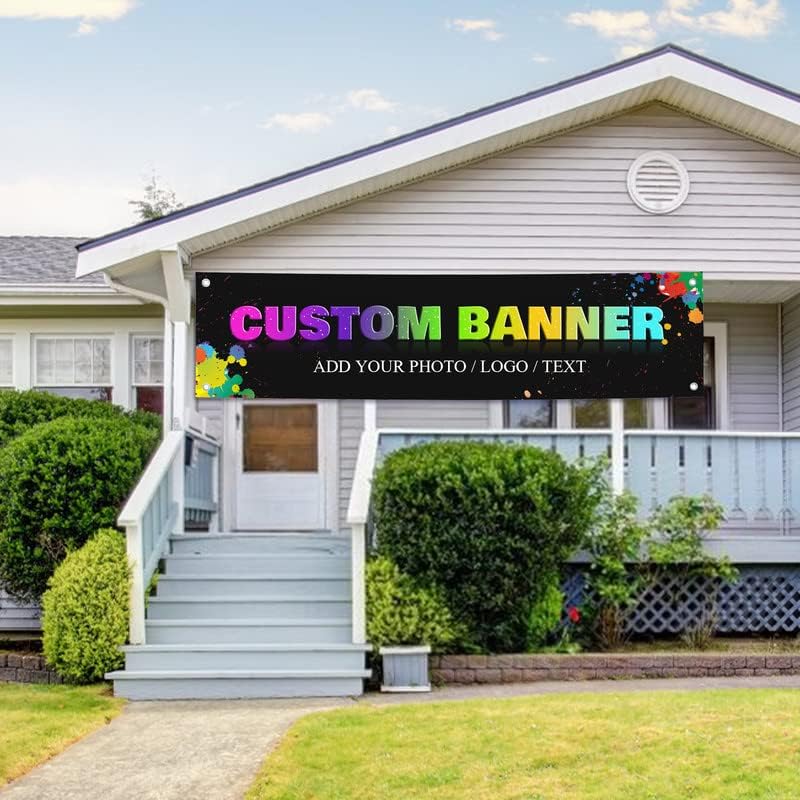 Pancartas y letreros personalizados para fotos y texto, pancarta personalizada para exteriores para fiesta de cumpleaños, negocios, boda, decoración