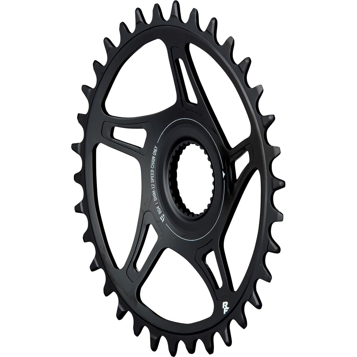 Direct Mount Bosch Gen4 Kettenblatt – Shimano 12 V – 36 Zähne – 52 mm Kettenlinie – schwarzer Stahl