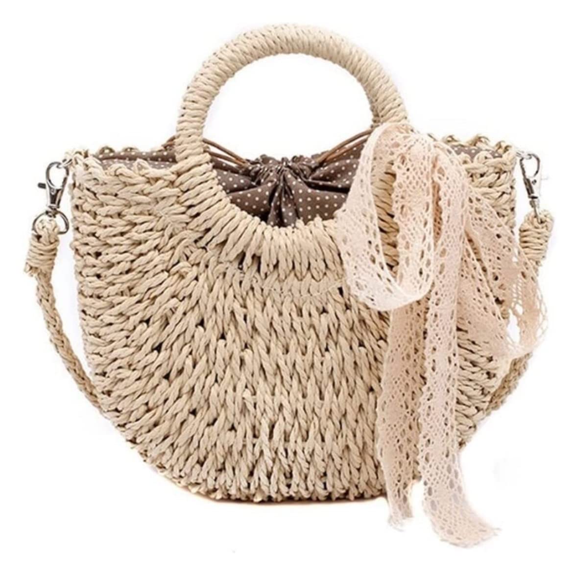 Amazon.co.jp: かごバッグ 夏 ストローバッグ カゴバッグ 編みかご