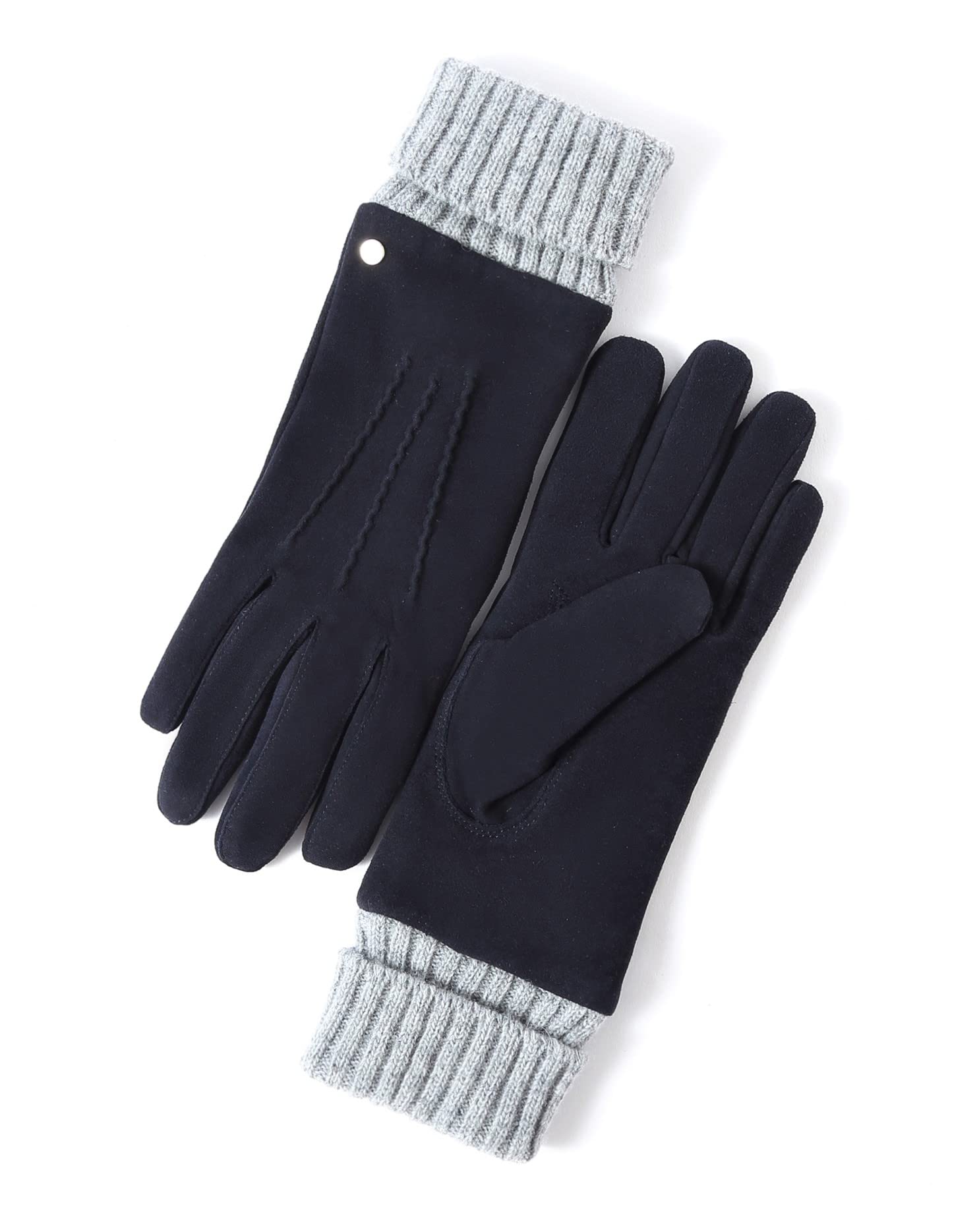 YISEVEN Women's Winter Lambskin Suede Leather Gloves Wool Lined with Knit Cuffs