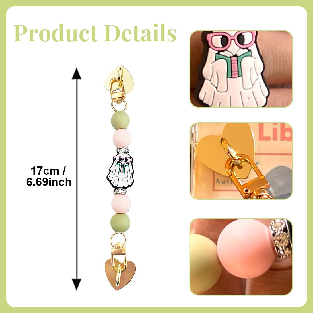 LEPGUYO 1pz Bracciale Fantasma per Kindle, Supporto Manuale per 6-8 Pollici E-Reader, Compatibile con Smartphone/iPad mini 3,5-8 Pollici, Leggero & Anti-Furto, Accessori Kindle - 2