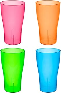 Party Essentials Plastic Cups, 10-Count, Assorted Neon