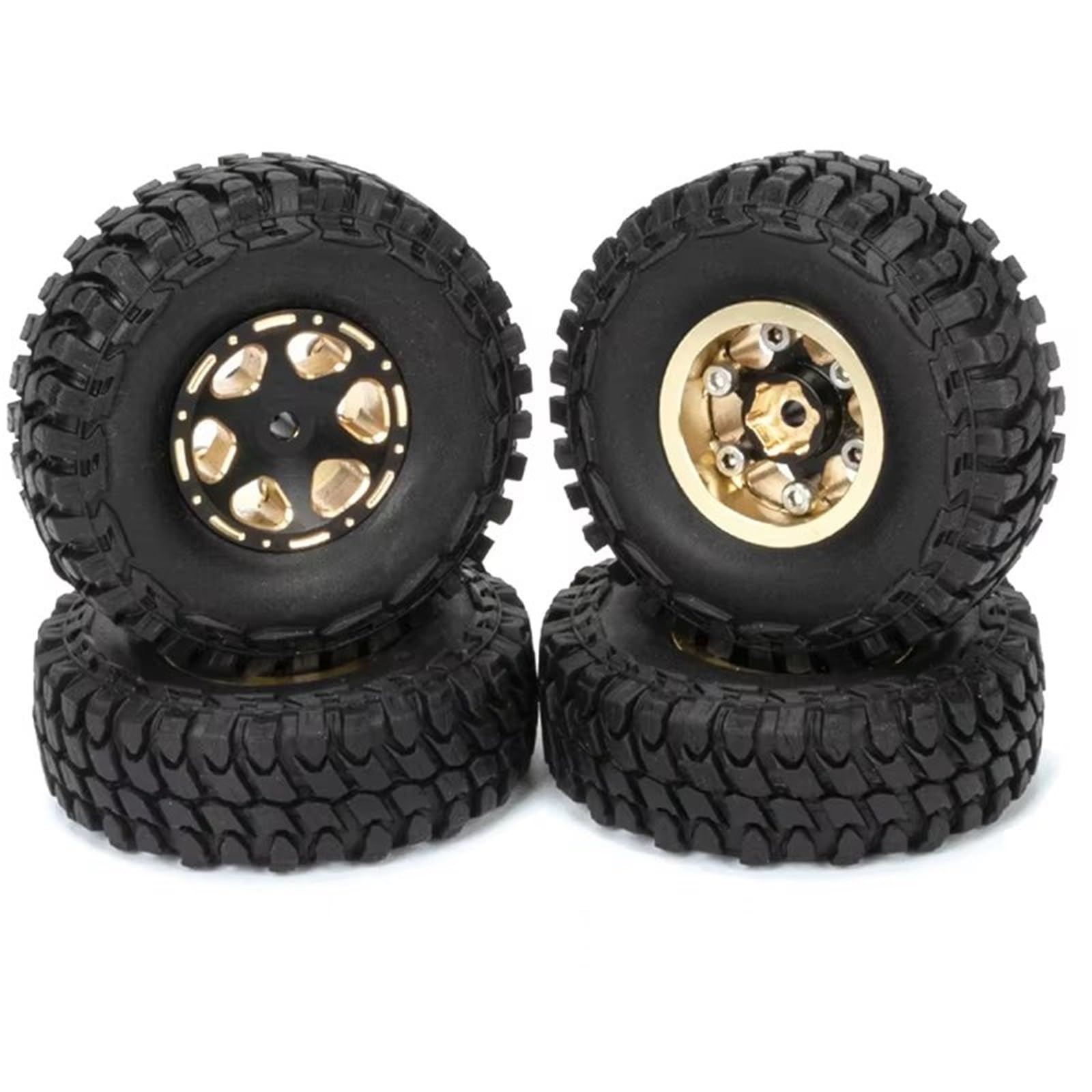 RC Car Pneumatico Ruota Compatibile con Axial per SCX24 per FMS per FCX24 per Enduro24 1/18 1/24 RC Crawler 1.0 Wheel Rim Pneumatici Tutti per Accessori per Terreni