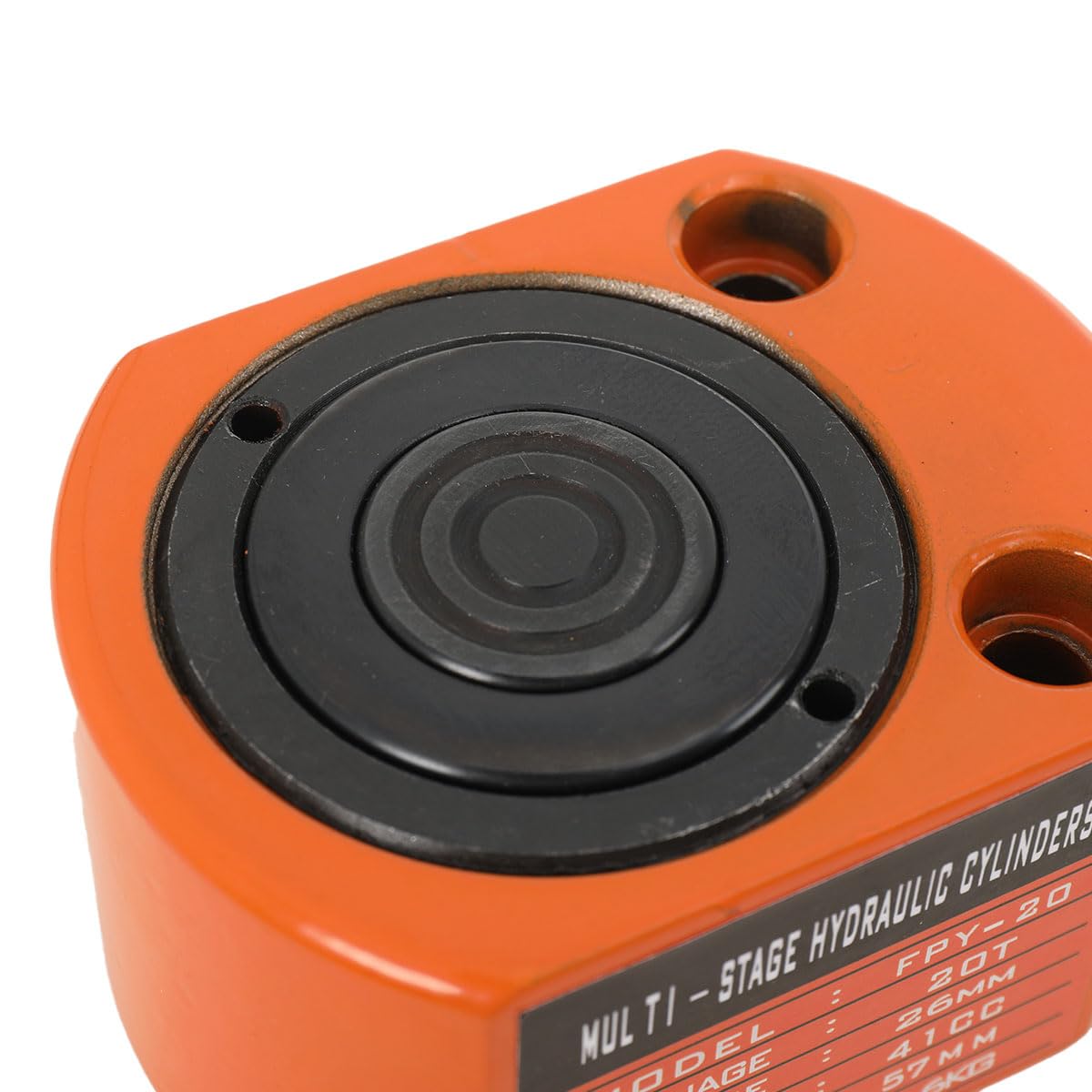 20T Martinetto Idraulico a Due Pezzi 26mm Corsa Altezza 57mm, Cilindro Idraulico a Pistone Cylinder Jack Ram Sollevatore Idraulico per Ponti/Edifici/Ingegneria Meccanica