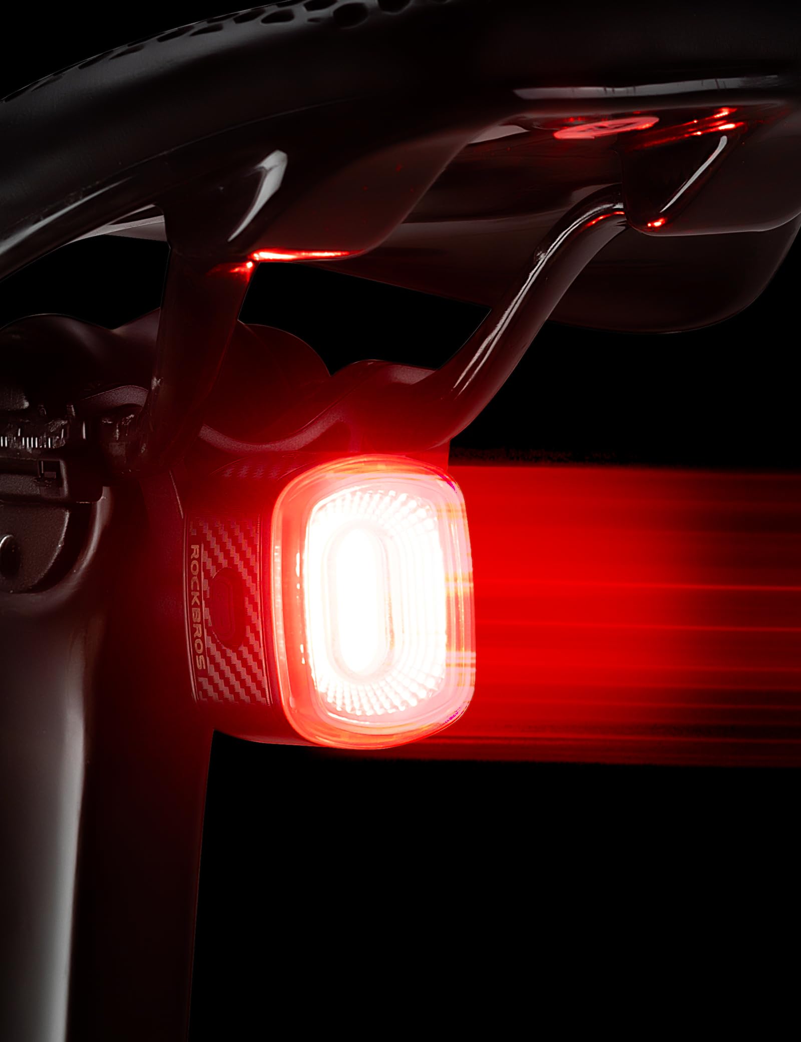 ROCKBROS Bike Tail Light, USB Rechargeable Smart Bicycle Rear Light, Waterproof IPX6, with 5 Useful Lighting Mode, Easy to Install for Night Riding Cycling Safety, MTB