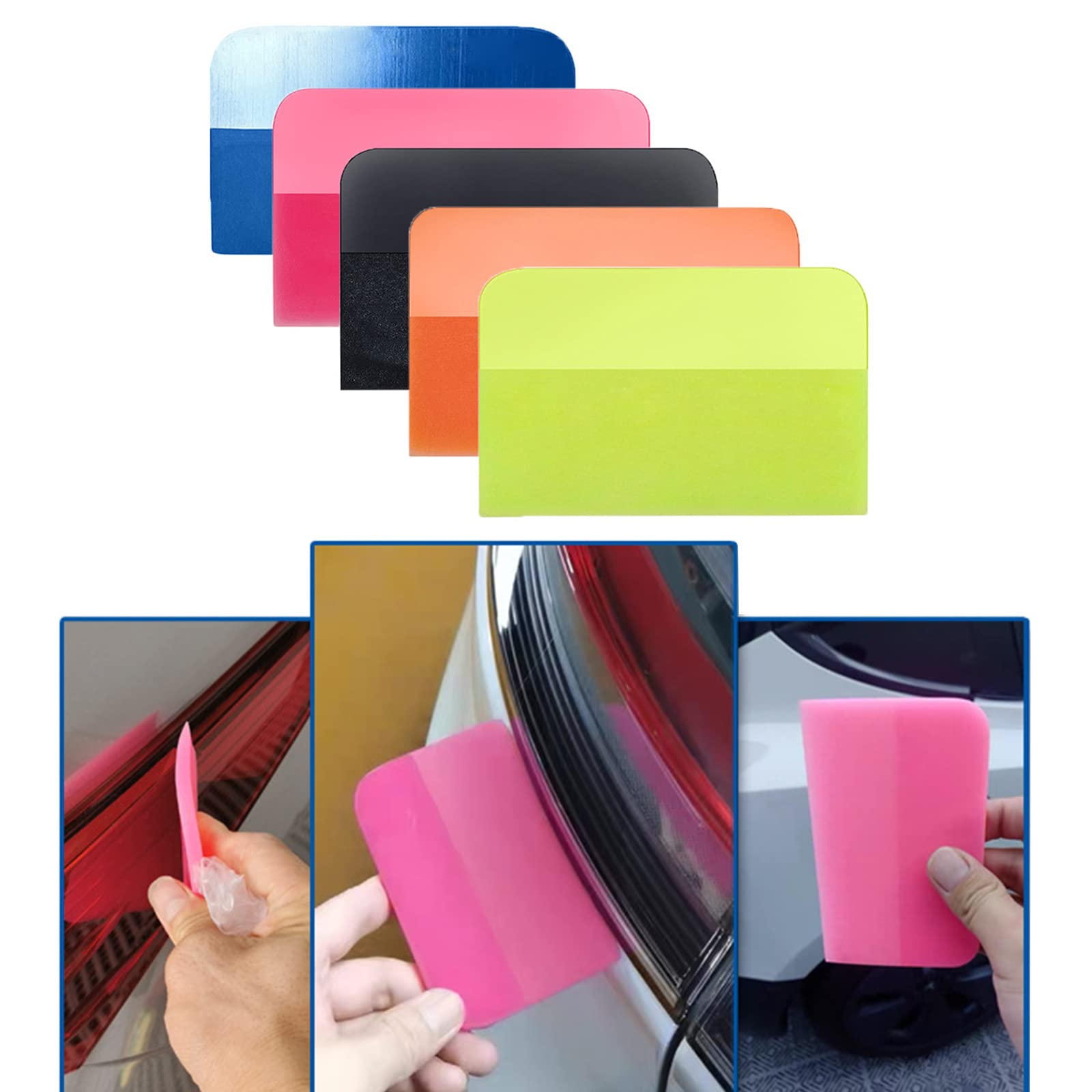STDEV Squeegee Car Film Sticker Install Soft Scraper Window Tools Anti-scratch Household Tool, Yellow