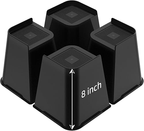 JONHWI Elevadores de cama, elevadores de muebles de gran tamaño, bloques de elevación de 8 pulgadas para cama, sofá, escritorio, sofá, mesa,