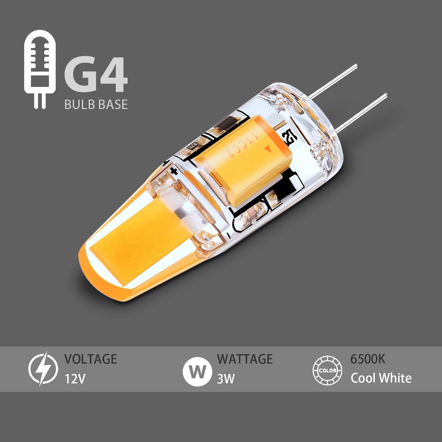 DC VOLTAGE 6 Pack, Bayonet Light Bulb, 60W Equivalent, Cool White 6400K, 9W 806lm B22 LED Bulb - Image 3