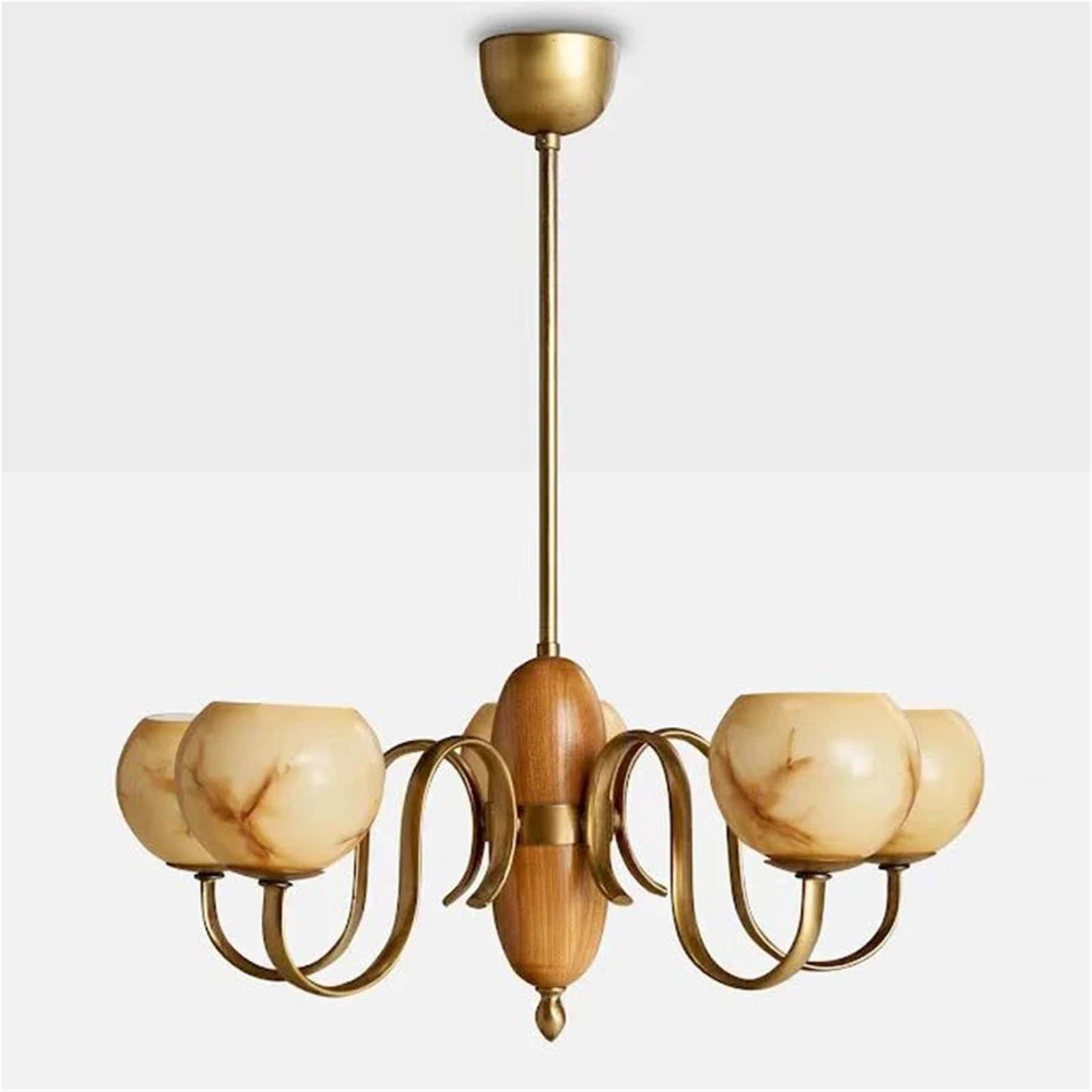 WAQIDCXBOA French Antique Style Chandelier for Living Room/Study/Dining Room/Bedroom Master Light Japanese Retro
