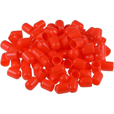 Uxcell 50pcs Rubber End Caps 9 5mm 3 8 Inch Id Vinyl Round Tube Bolt Cap Cover Screw Thread Protectors Red Amazon Com