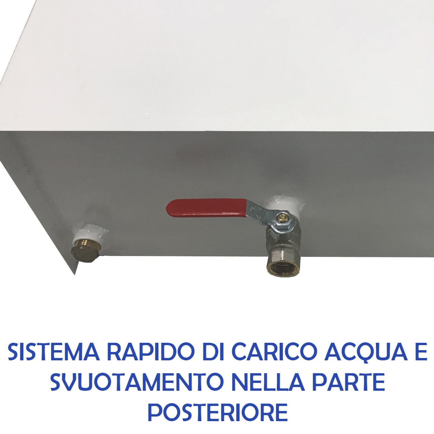 ALLINOX Abbattitore di Fuliggine Bianco Rettangolare KIT COMPATTO Ad Acqua Per Stufa a Pellet Filtrazione Efficace Riduzione Fumo e Polveri Sottili SALVASPAZIO Attaco a Muro MADE IN ITALY (DN 80)