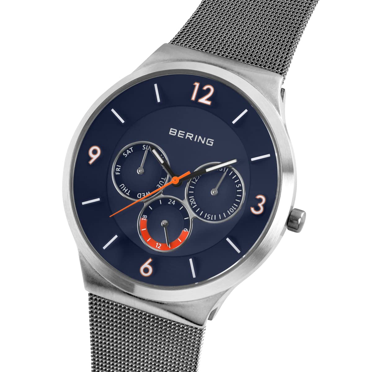 BERING Zegarek męski z mechanizmem kwarcowym – kolekcja Classic ze stalą nierdzewną i szkłem szafirowym 18940-XXX