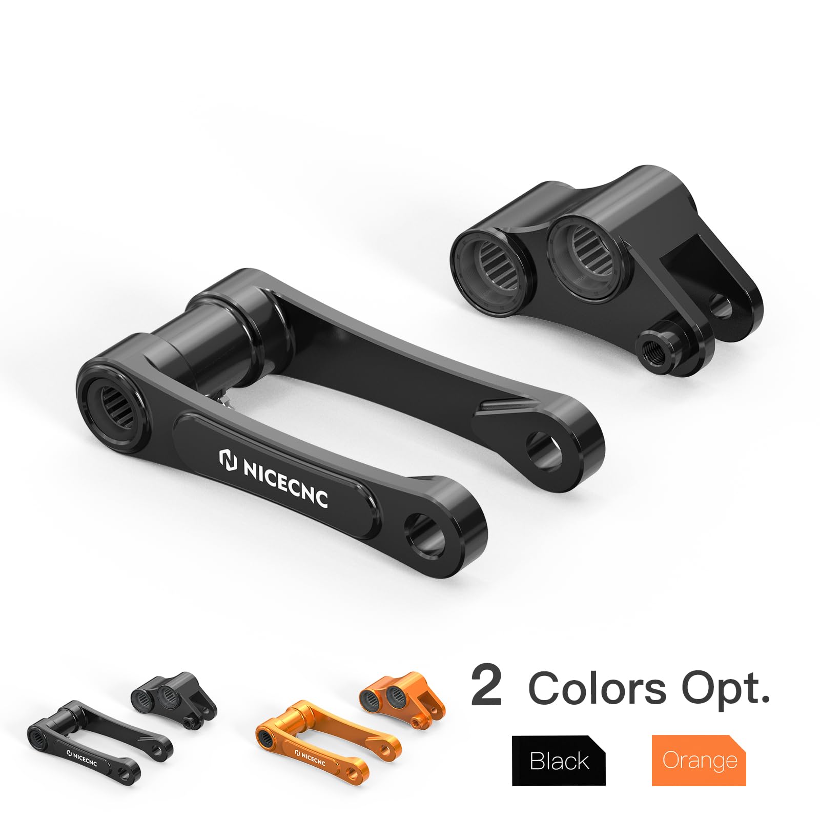 NICECNC 5,1 cm Tieferlegungs-Kit, kompatibel mit 690 SMC Enduro R, kompatibel mit Gas Gas SM700 ES700, Motorrad-Unterlenker, Aufhängungsglieder, Aluminiumlegierung, Schwarz