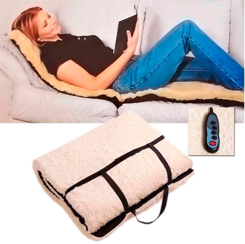 Rechargeable Massage Bed with Heat Massaging Mattress Sleep Beauty Spa Heating Vibrating Head Neck Leg Massager Bed Cushion with Remote Control Full Body Massage Rechargeble-image-34