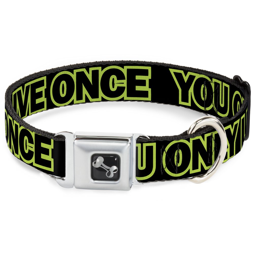 Collier de Chien Ceinture de Sécurité You Only Live Once pour Balade Urbaine M