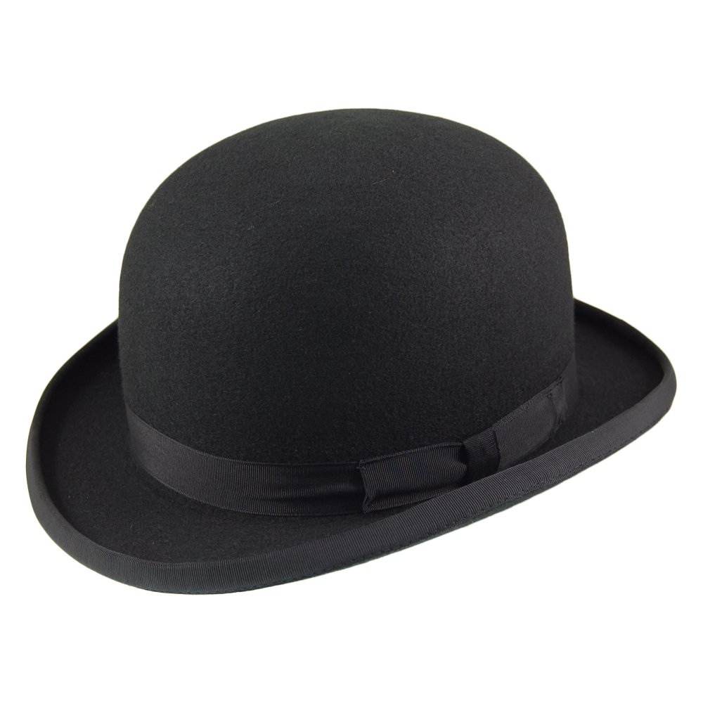 Christys Hats Wool Felt Bowler Hat - Black Medium