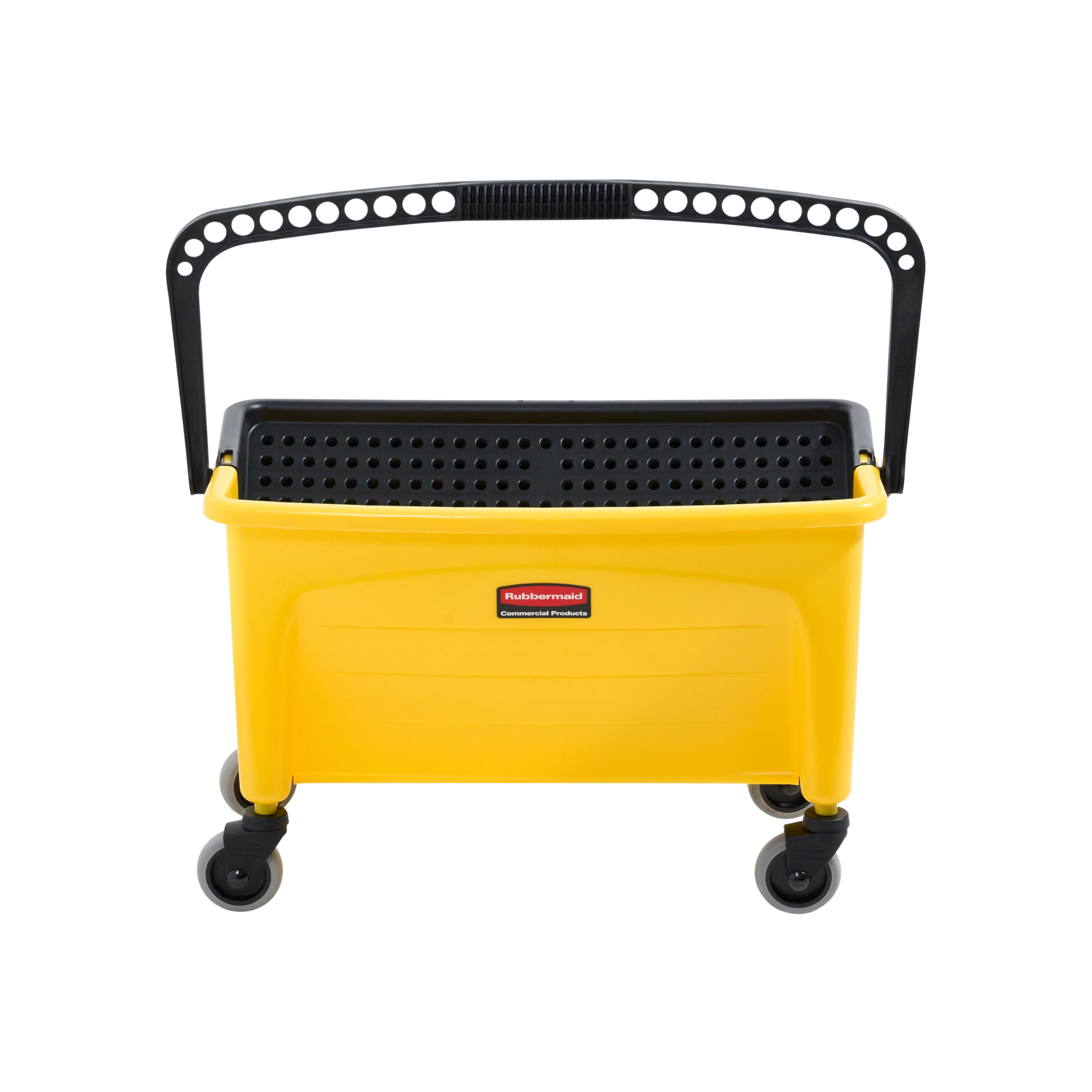 Rubbermaid Commercial Products Seau HYGEN 66 cm avec Presse Intégrée Jaune – Système Essorage sans Contact pour Nettoyage Professionnel Intensif – FGQ90088YEL