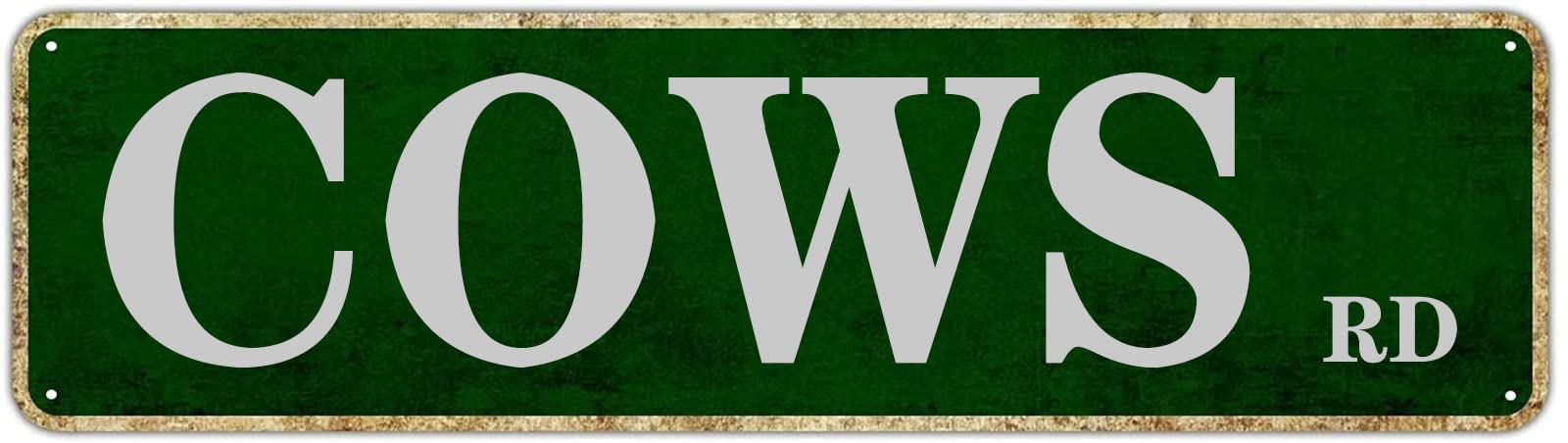 Cows Road Retro Tin Signs Plaque Aluminum Metal Sign Quotes Home Bedroom Kitchen Restaurants Wall Gift Decor 4x16 Inch