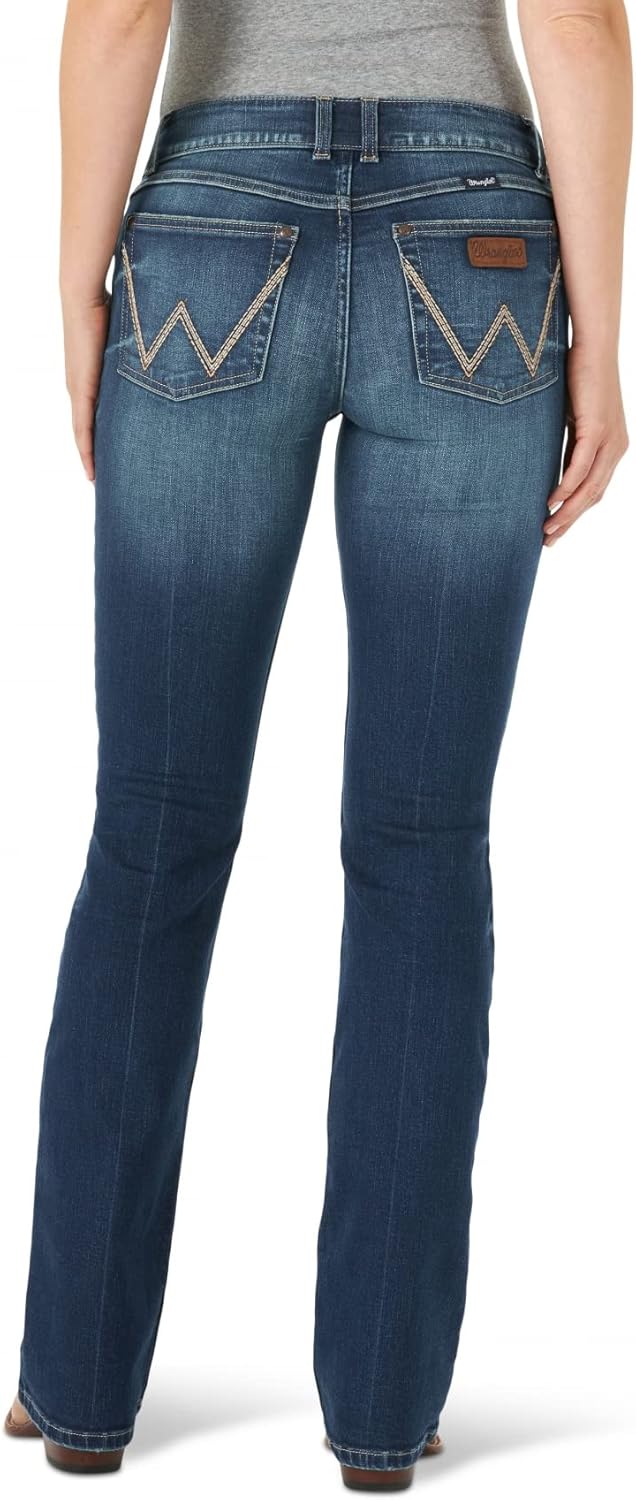 Wrangler Women’s Cash Mid Rise Vented Hem Ultimate Riding Jean