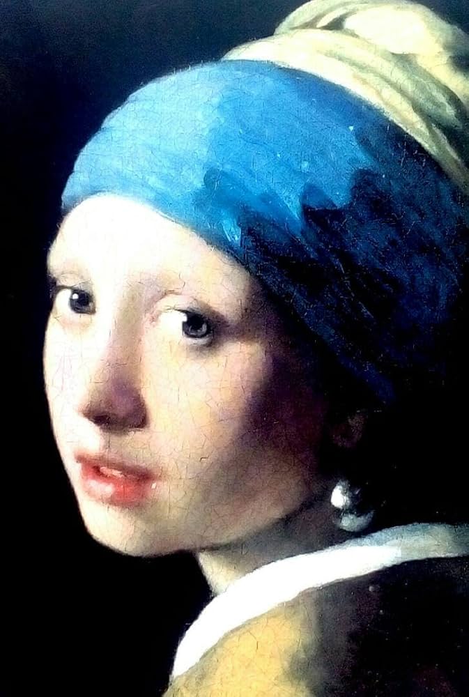 フェルメール　真珠の首飾りの少女　青いターバンの少女 名画 長財布 フェルメール 真珠の耳飾りの少女 青いターバンの