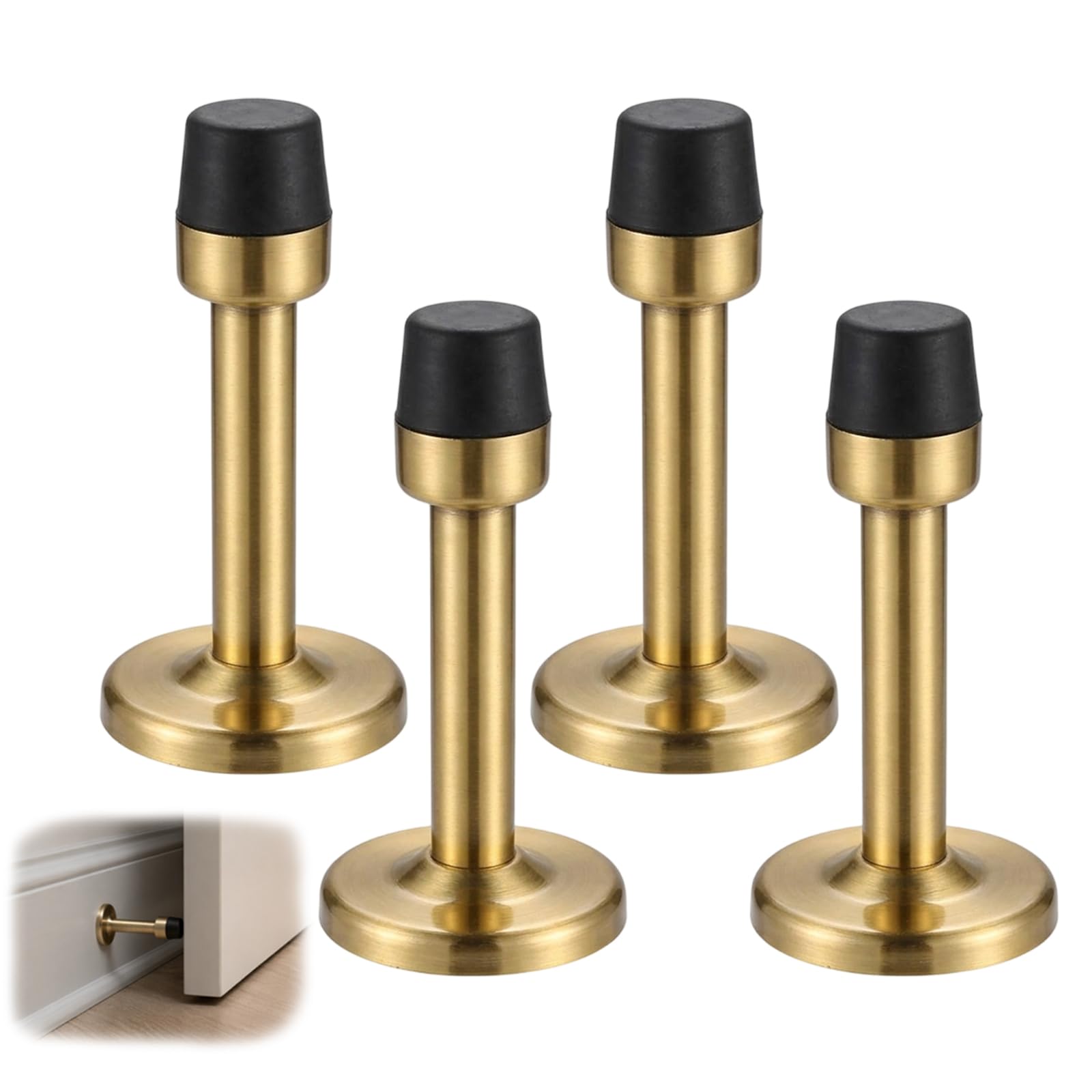 4 Brass Door Stops, Antique Brass Door Stop,Brass