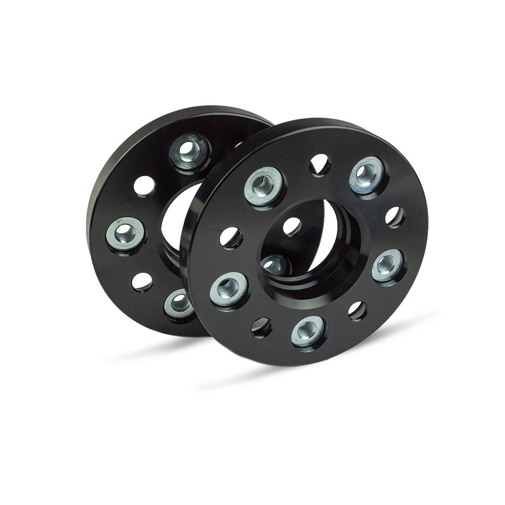 SCC Spurverbreiterung 13250BWS - Buchse schwarz eloxiert - LK: 112/5 NLB: 66,6 GEW: M14x1,5 - 20mm - 2 Stück