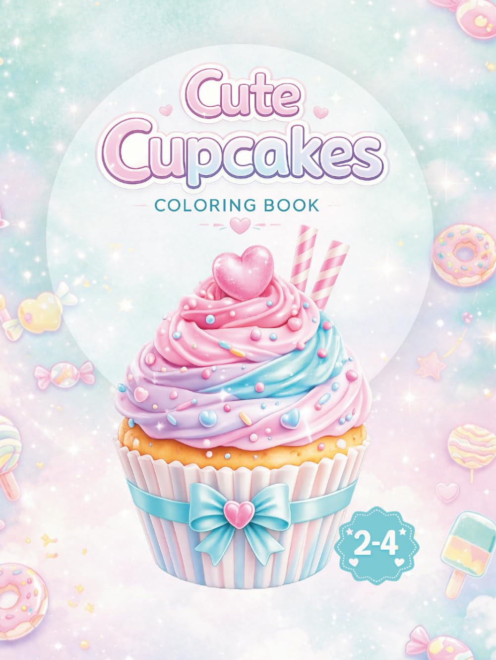 Cute Cupcakes Coloring Book