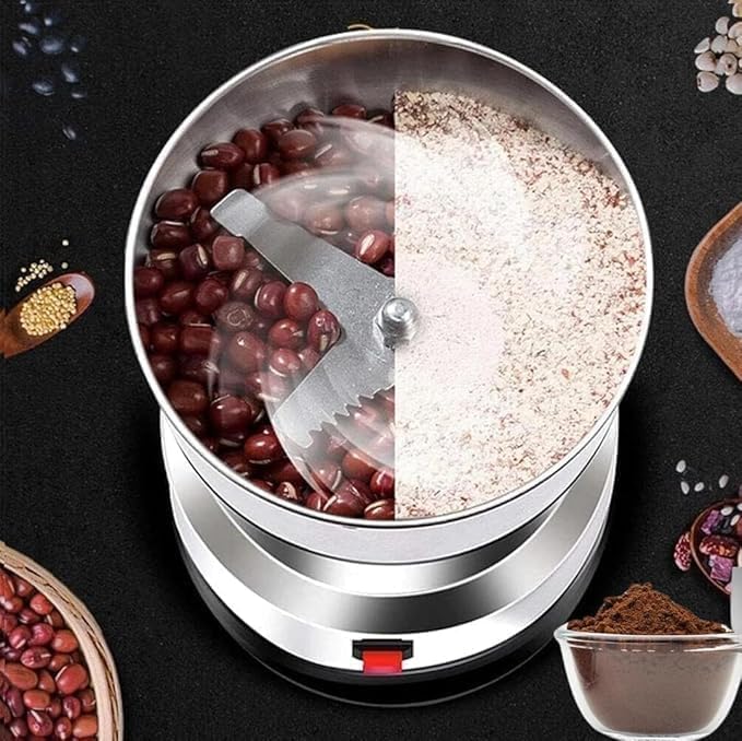 Image of Mini Mixer Grinder Portable Small Coffee Grinder Mini Mixer Grinder Small Size Portable Grinder Stainless Steel