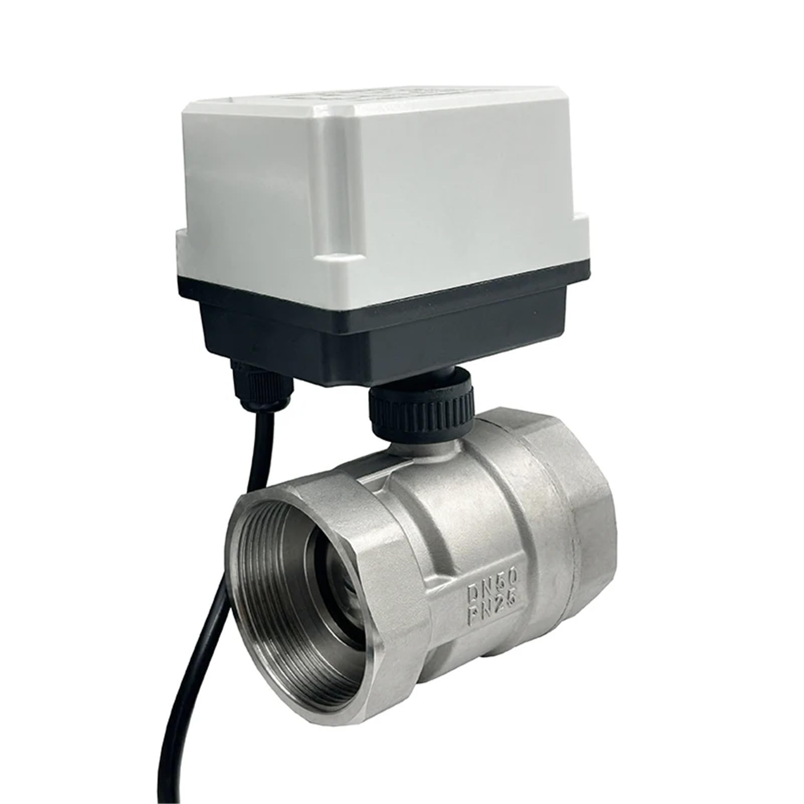 Vanne à boisseau sphérique motorisée DN50 inox à commande 3 fils 12V